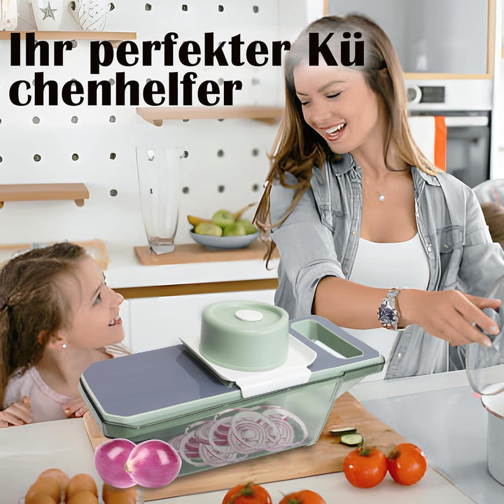 Lintriguingly Gurkenhobel,Grün 6-tlg - Gemüsehobel, Gemüsereibe，Hobel gemüse，Gemüsereibe， Zwiebelsch
