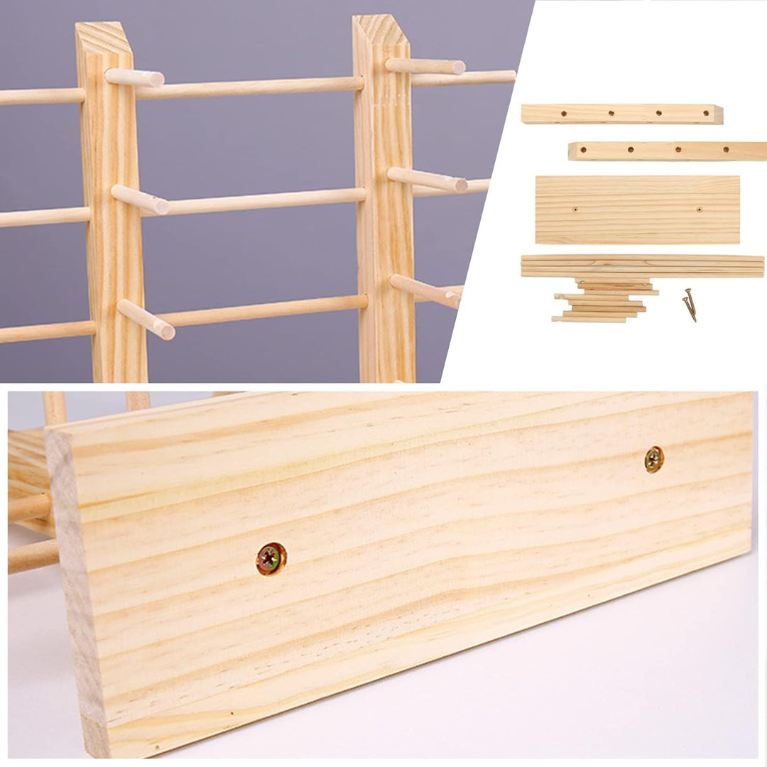 Lulullaby 4 Schichten Brillenständer für 8 Paar Brillen mit 1 Schraubendreher,Holz Gläser Display St
