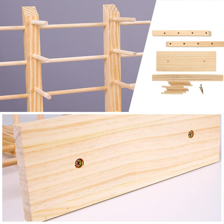 Lulullaby 4 Schichten Brillenständer für 8 Paar Brillen mit 1 Schraubendreher,Holz Gläser Display St