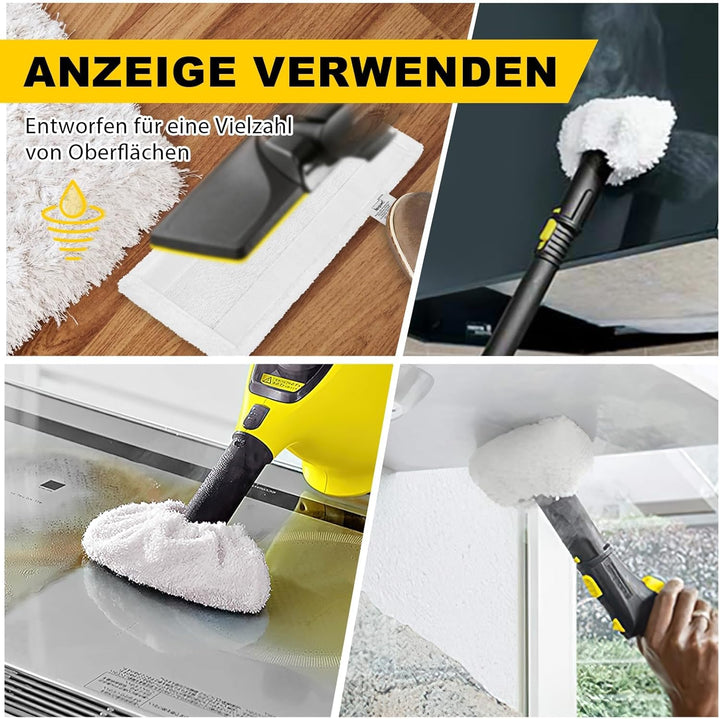 KEEPOW Dampfreiniger Zubehör-Set für Karcher,15 Teile, Kompatibel Mit EasyFix SC 2, SC 3, SC 4, SC 5