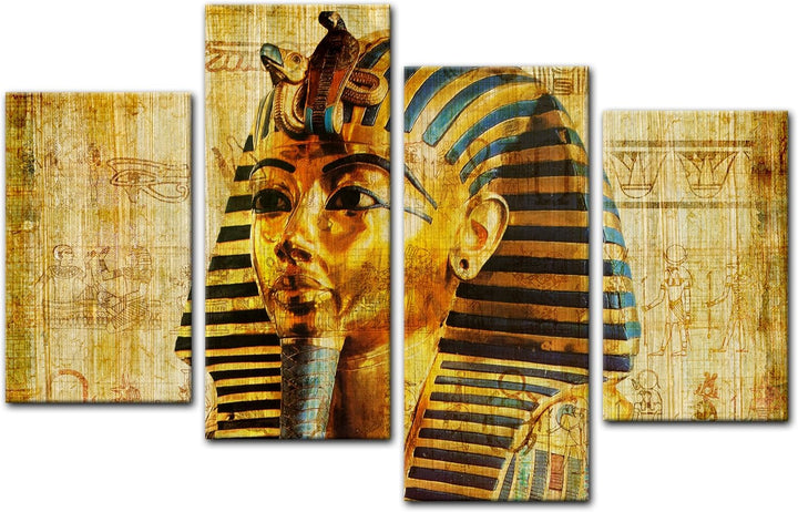 Bilderdepot24 Bild auf Leinwand | Pharao - Ägypten in 100x60 cm mehrteilig als Wandbild | Wand-deko