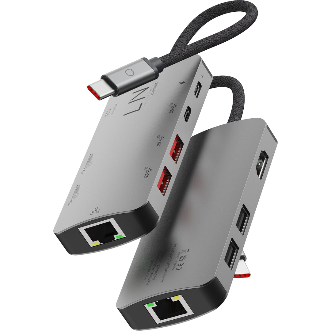 LINQ Connects Pro Multiport Hub 8in1 USB-C (8K Video/Audio 7.1 Surround) USB-C, HDMI, Ethernet, SD u