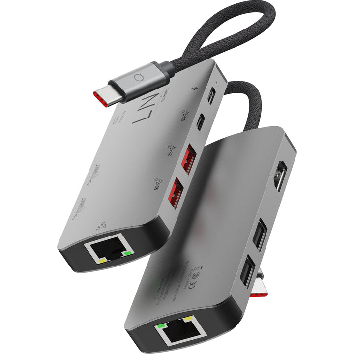 LINQ Connects Pro Multiport Hub 8in1 USB-C (8K Video/Audio 7.1 Surround) USB-C, HDMI, Ethernet, SD u
