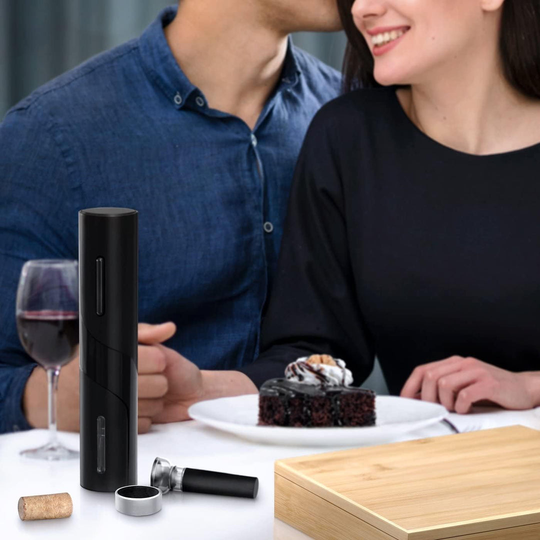 Maverton 6er Wein Zubehör Set - elektrischer Korkenzieher - automatischer Flaschenöffner - Wine Acce