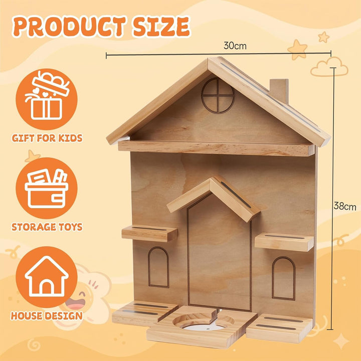 Gieanoo für Tonie Regal, Hausform Toniebox Wandregal Kompatibel Toniebox2/1 | Magnetische Tonie Aufb