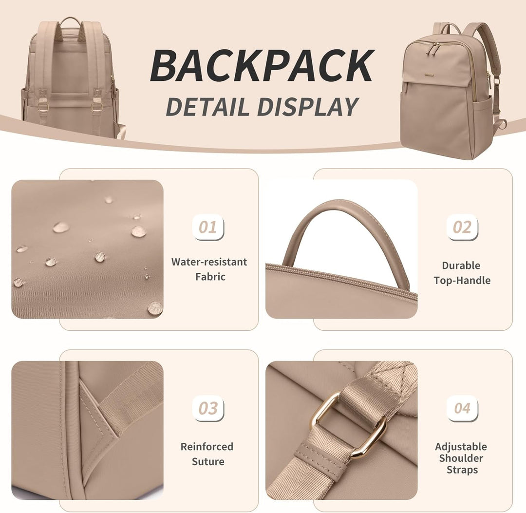 GOLF SUPAGS Frauen Rucksack Casual Daypack für Arbeit Reisen Hochschulen Rucksack Geldbörse Fits 15,