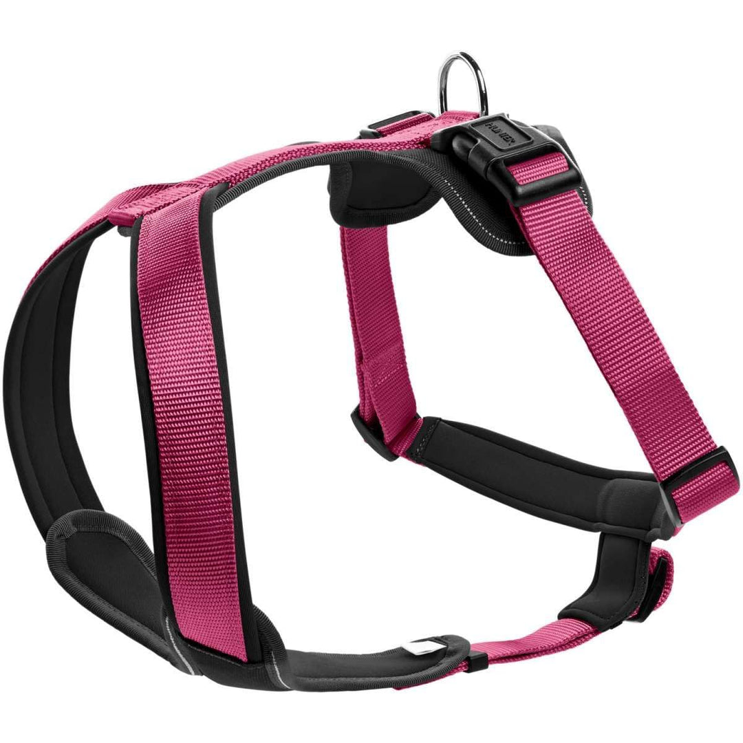 HUNTER NEOPREN Hundegeschirr, Nylon, gepolstert mit Neopren, M/2 58 - 72 cm, himbeer/schwarz 58 - 72