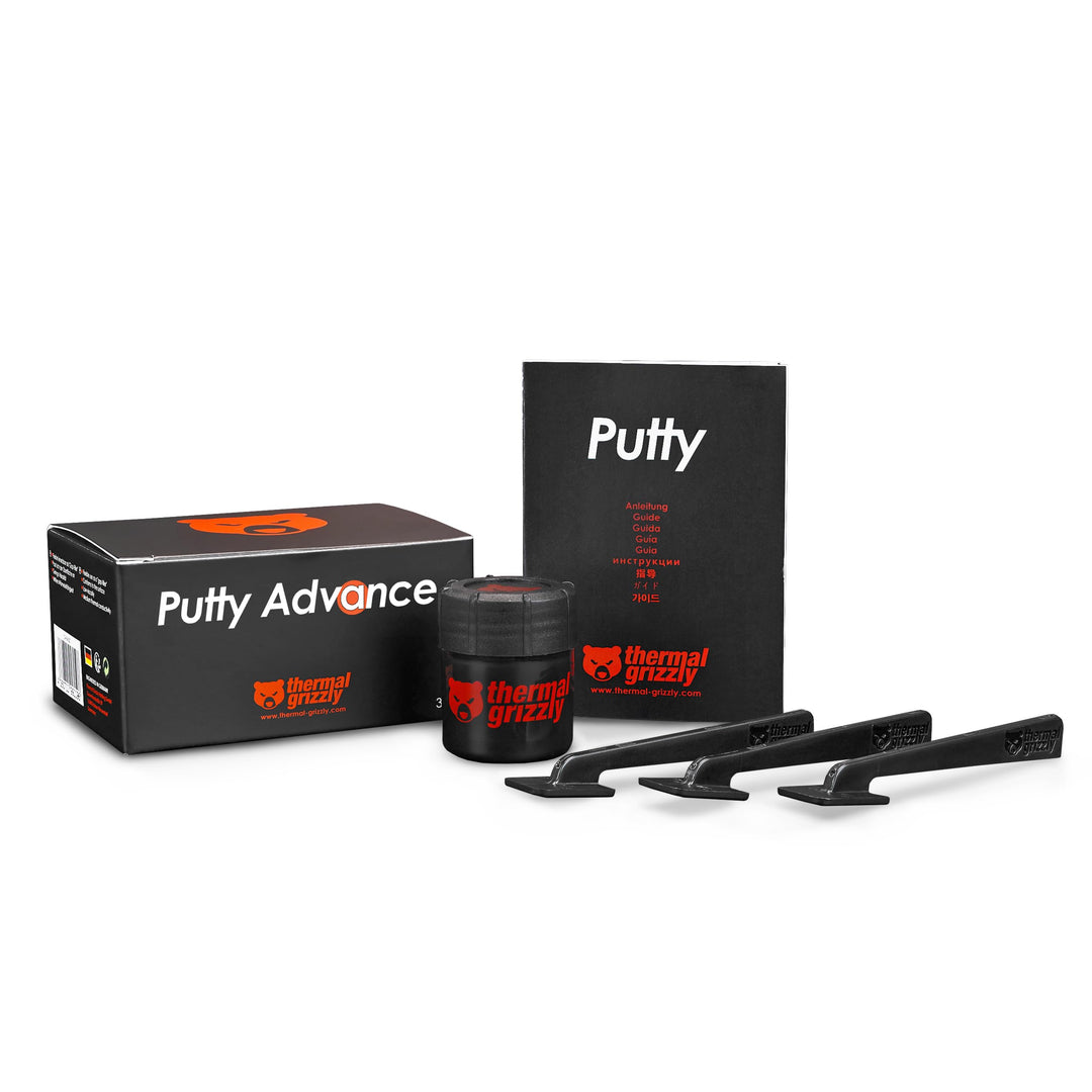 Thermal Grizzly TG Putty Advance – Elektrisch nicht leitender Wärmeleitknete für GPU-Modding und Wär