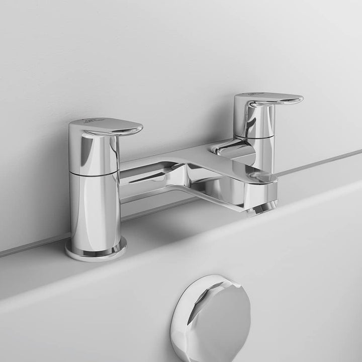 Ideal Standard BC707AA Cerafin O Badewanneneinlauf, Chrome, Dual Control Bath Filler, Dual Control B