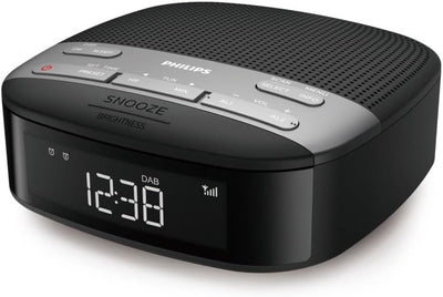 Philips Audio Radiowecker Radio DAB+ (Doppelter Alarm, Sleep Timer, Kompaktes Design, DAB+/UKW Digit