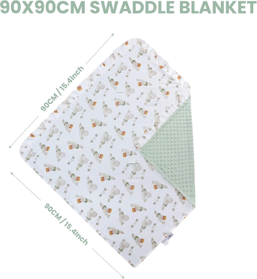 Miracle Baby Einschlagdecke babyschale Sommer für Kinderwagen | Universal 90x90cm, mit 8 Punkt Gurt
