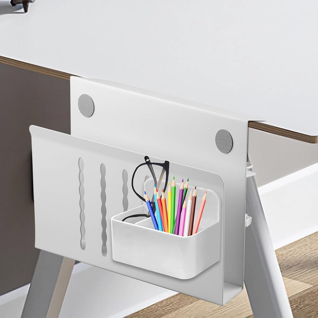 Schreibtisch Seitenaufbewahrung, Desk Side Storage mit Stifthalter, PC Halterung Seite Schreibtisch,