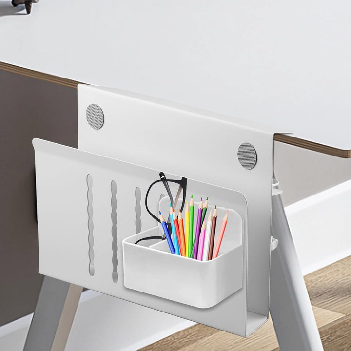 Schreibtisch Seitenaufbewahrung, Desk Side Storage mit Stifthalter, PC Halterung Seite Schreibtisch,