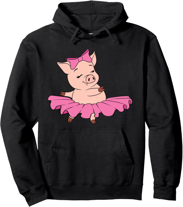 Magisches Schweinchen Regenbogentänzerin Tanzen Ballet Pullover Hoodie