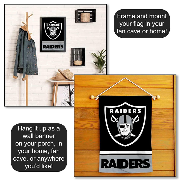 WinCraft Oakland Raiders Double Sided Garden Flag