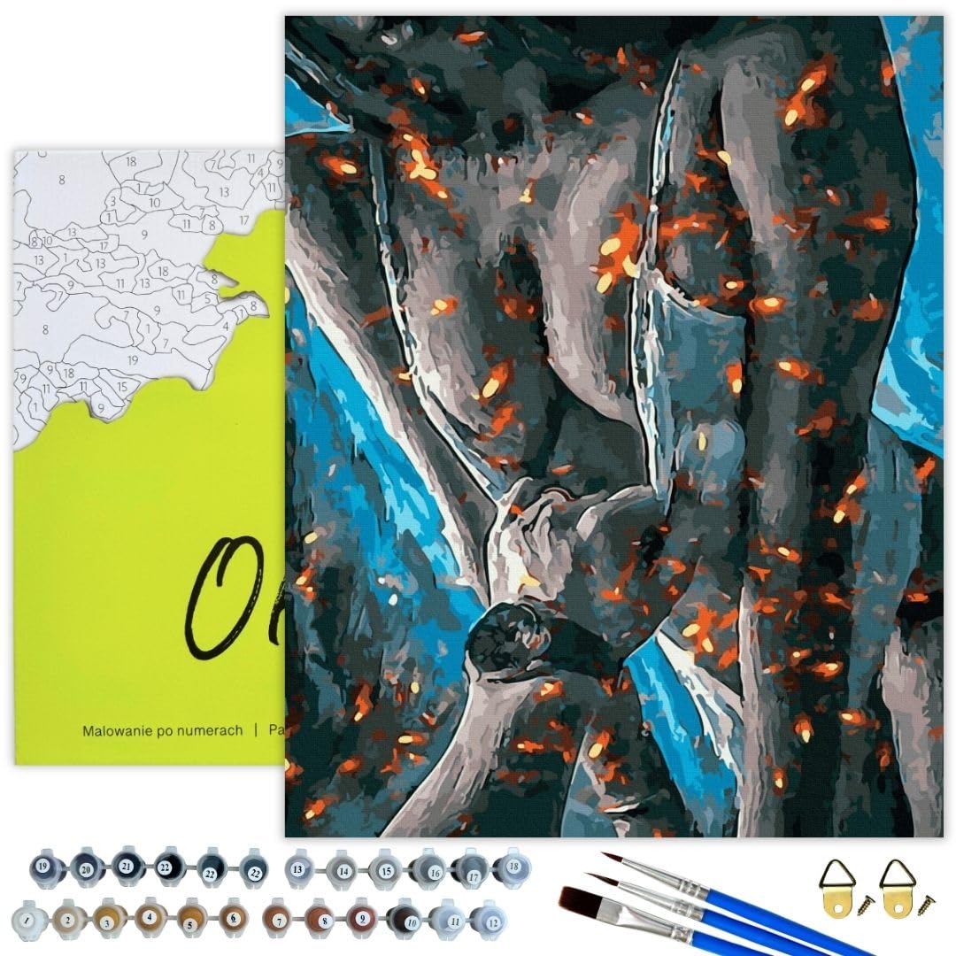 Oh Art! Malen Nach Zahlen Erwachsene Set Mit 3 Pinseln Und Acrylfarben Gemälde Acrylic Malerei DIY L