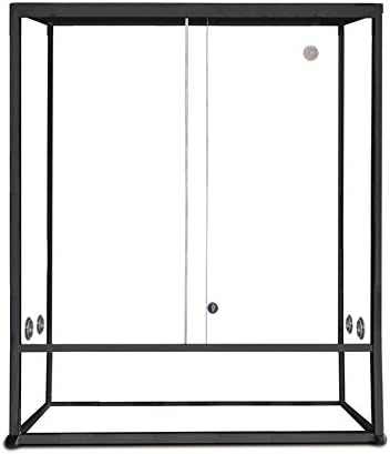 Reptiles Planet Aluminium Elegance Terrarium für Reptilien/Amphibien 30 x 30 x 45 cm, Schwarz Schwar