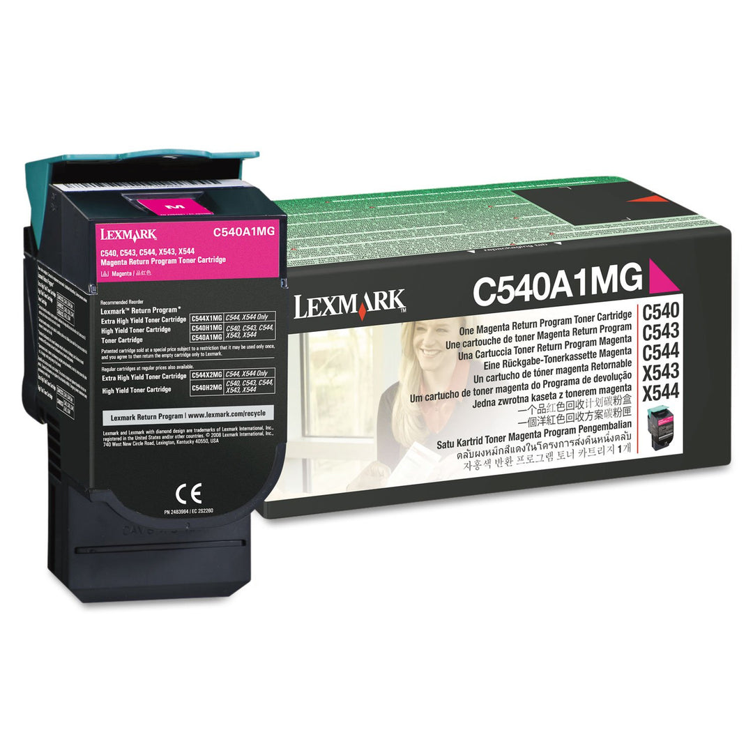Lexmark C540A1MG C540, C543, C544, X543, X544 Tonerkartusche 1.000 Seiten Rückgabe, magenta, Magenta