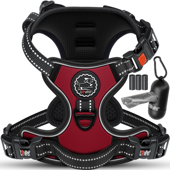 Lovpet® Hundegeschirr ohne Zug & würgen für grosse Hunde atmungsaktiv & weich Brustgeschirr reflekti