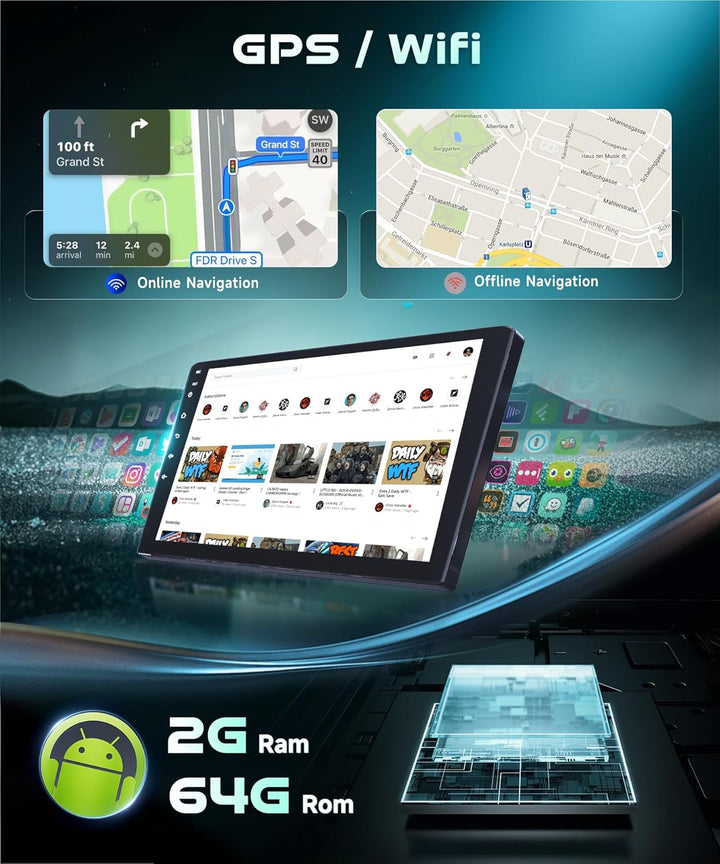 2G 64G VECHTEL 10.1" Bluetooth-Autoradio für VW Golf 7 2012-2020 Carplay Android Auto,Android 15,EQ,