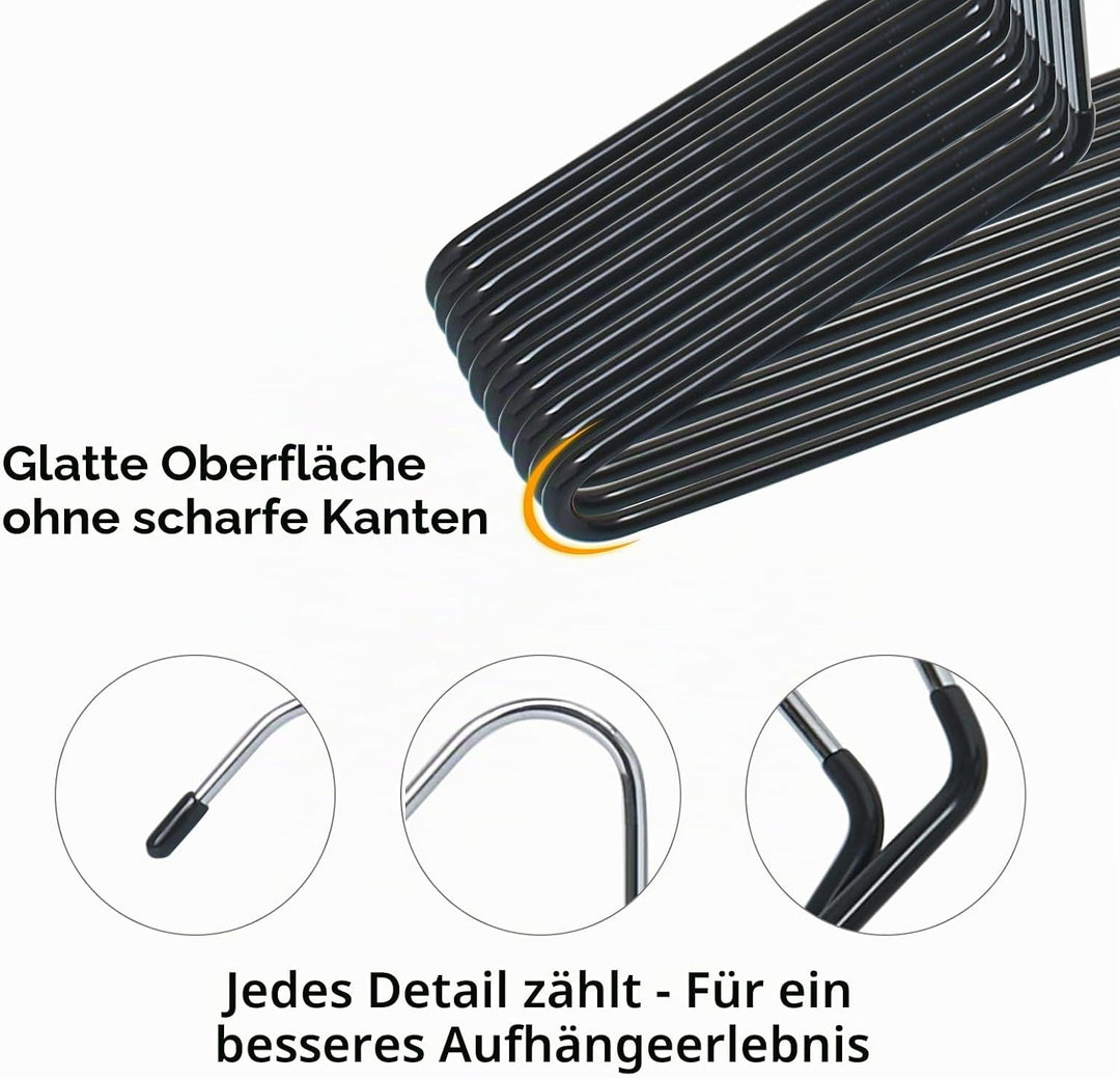 Hangerman Hosenbügel mit offenem Ende, Metall, für Hosen, Jeans, Schals, Handtücher, platzsparend, r