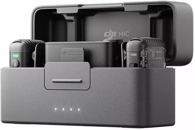 DJI Mic 2, lavalier mikrofon wireless, Rauschunterdrückung, 48kHz Interne 32-Bit-Float-Aufnahme, 250