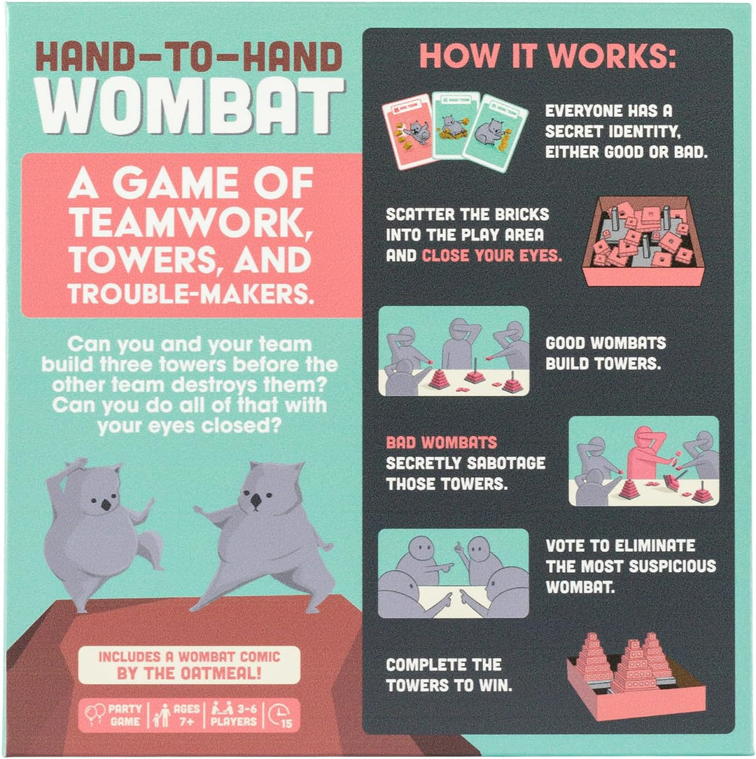 Exploding Kittens Hand to Hand Wombat Card Game by Fun Family Card Games for Adults Teens & Kids - F