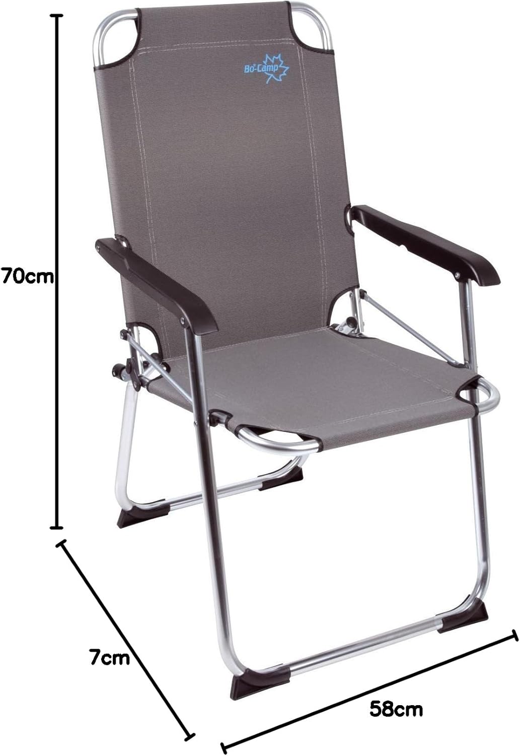 Unbekannt BO-Camp Alu Campingstuhl Copa Rio Comfort Klapp Stuhl Sessel Garten Stuhl Angel Beige, Bei