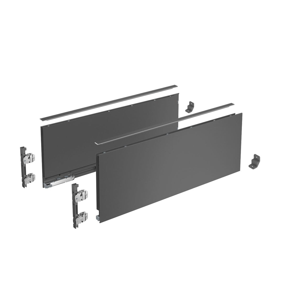 Hettich Zarge AvanTech YOU Set, Höhe 187 mm, NL 450 mm, anthrazit, links und rechts anthrazit, NL450