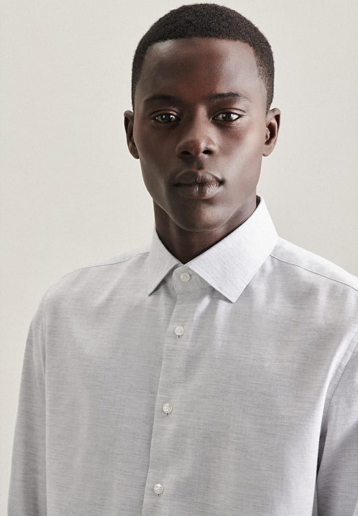 Seidensticker Herren Hemd 38 Hellgrau, 38 Hellgrau