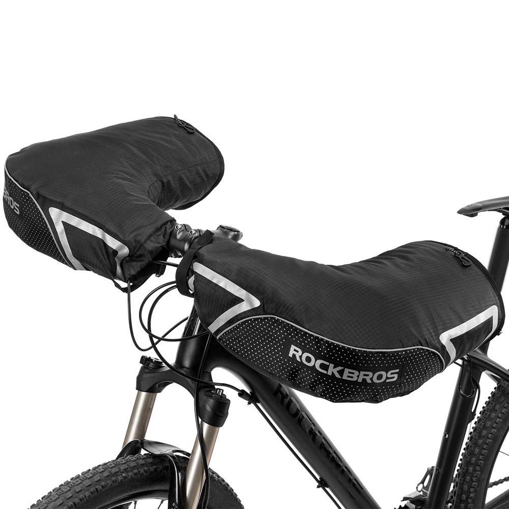 ROCKBROS Lenkerstulpen Lenker Handschuhe für Fahrrad Motorrad Roller Scooter Gefüttert Winddicht Was