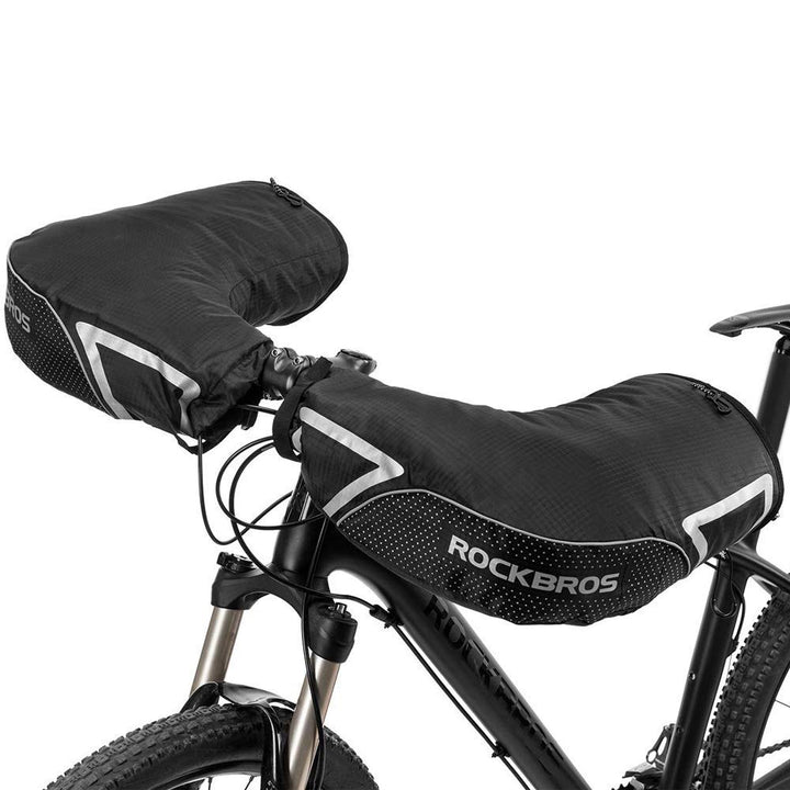 ROCKBROS Lenkerstulpen Lenker Handschuhe für Fahrrad Motorrad Roller Scooter Gefüttert Winddicht Was