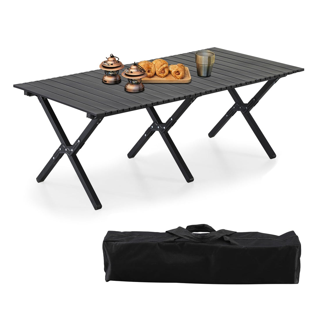 BOOSDEN Klappbarer Campingtisch, 120x80cm, mit Tragetasche für Outdoor, Strand, Grillen & Picknick S