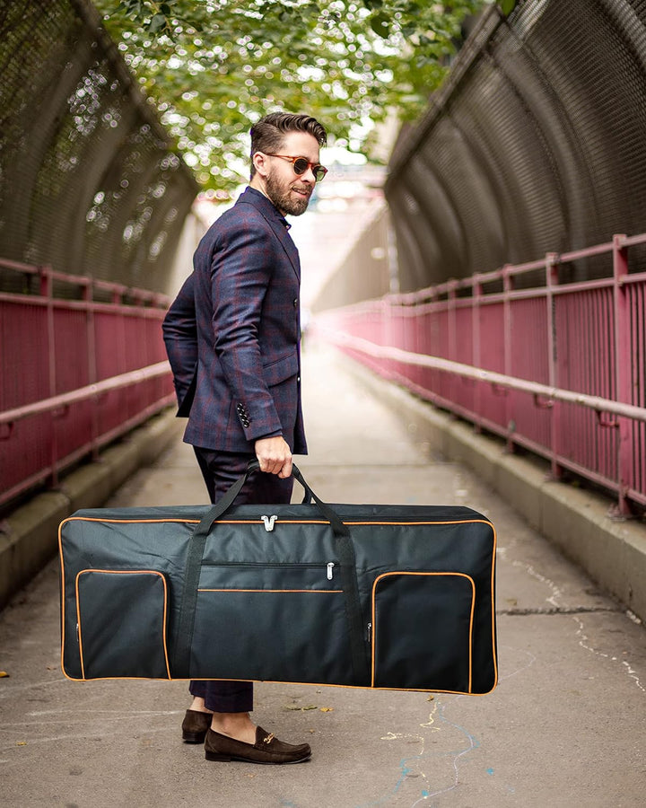 Gigbag mit 61 Tasten, tragbare, langlebige Tastatur, Klavier, wasserdicht, 600D-Oxford-Gewebe mit 10