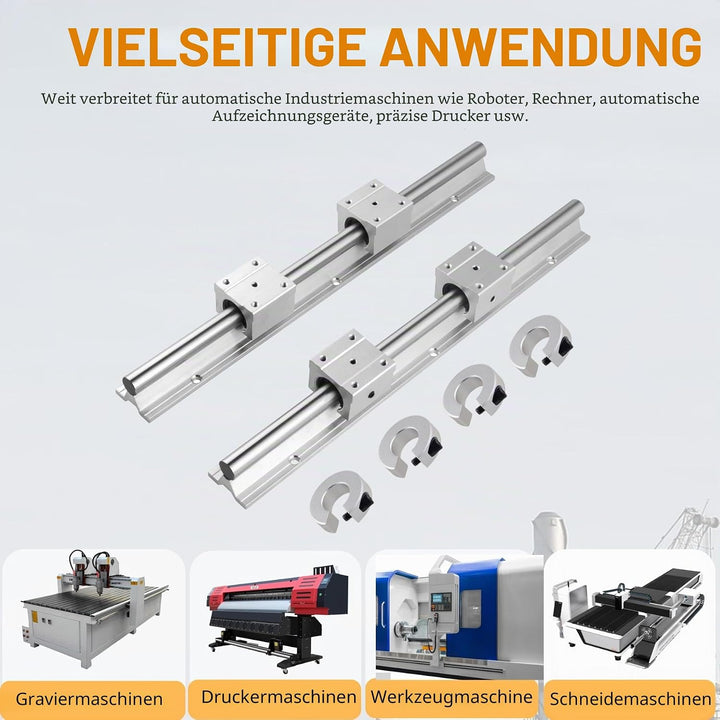 CNCYEAH 2 stücke Linearführung SBR12-1000mm Linearführungsschiene Linear Rail + 4 Stücke SBR12UU lag