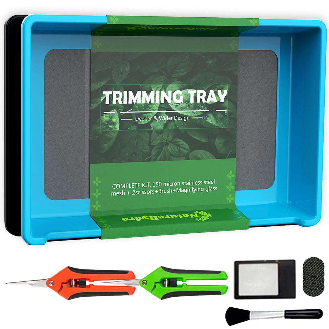 Naturehydro Trimming Tray with Dry Sift Tools Trim Bin for Pollen and Herbs with Screen 2-in-1 Herb