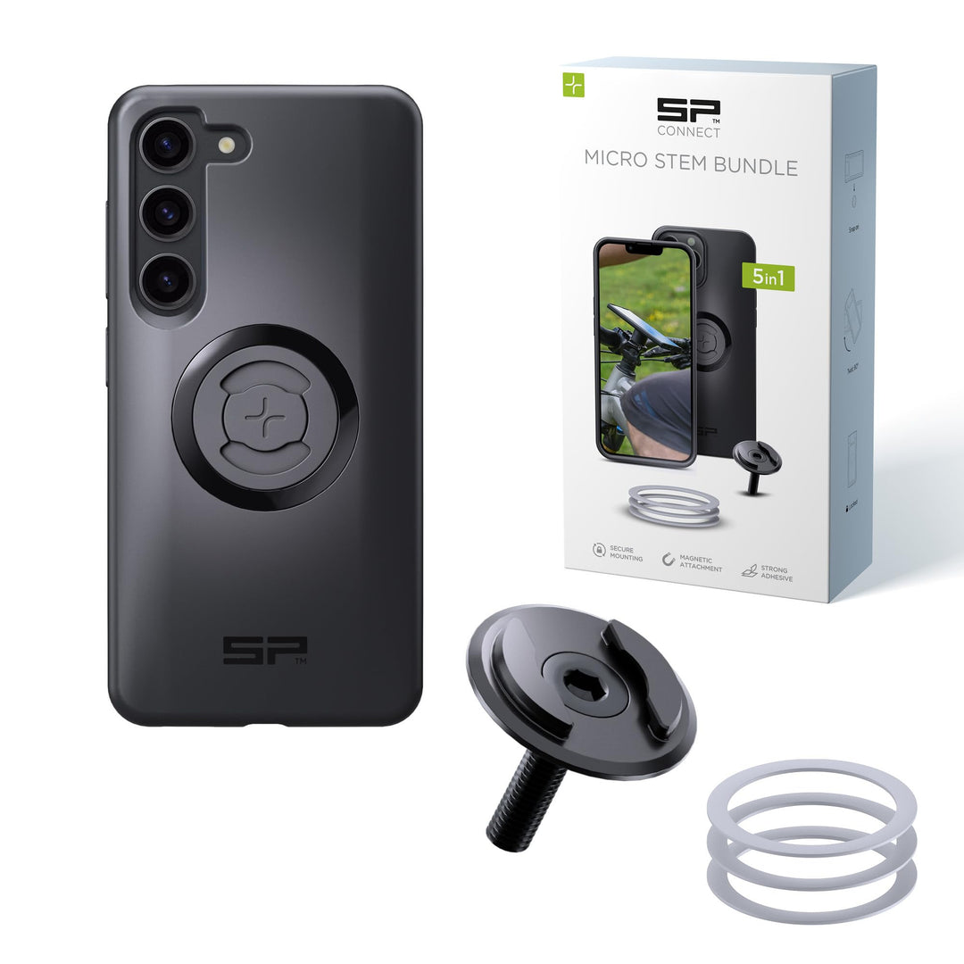 SP CONNECT Micro Stem Bundle | SPC+ | für Samsung S23 Handy Halterung für den fahrradlenker | Smartp