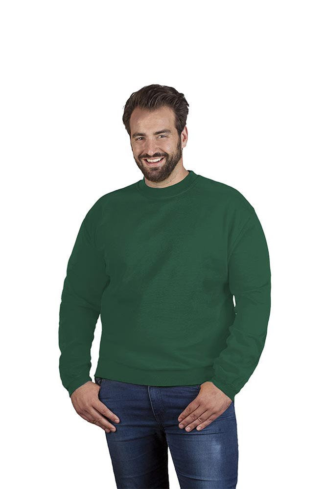 Premium Sweatshirt Plus Size Herren, Waldgrün, XXXL