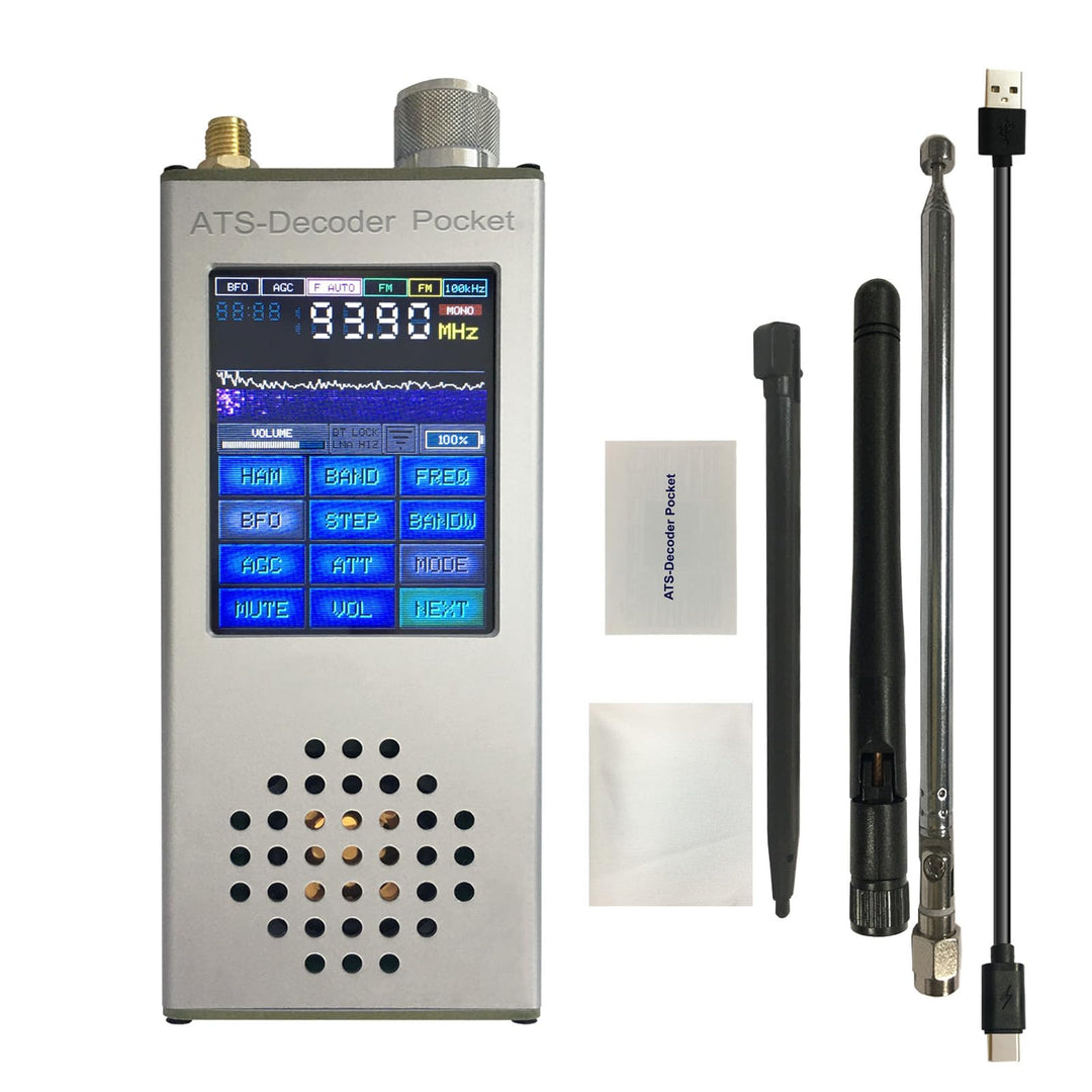 ATS-Decoder Taschenradio SI4732 Full-Band DSP Receiver FM AM MW SW SSB 2,4 Zoll TFT Touchscreen Blue