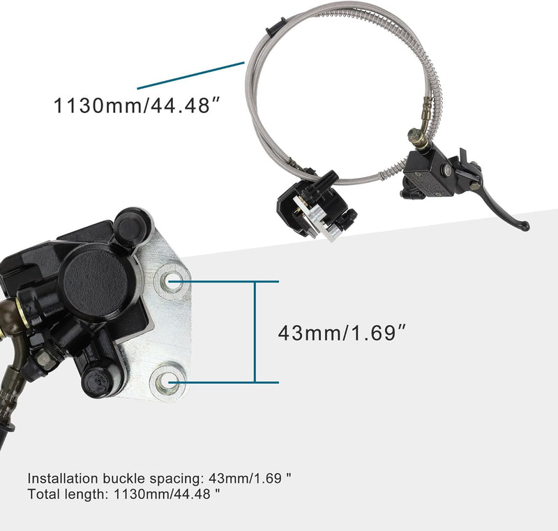 GOOFIT Vordere Scheibenbremse Bremsanlagen Ersatz für 110cc 125cc Apollo Dirtbike Roller Moped ATV P