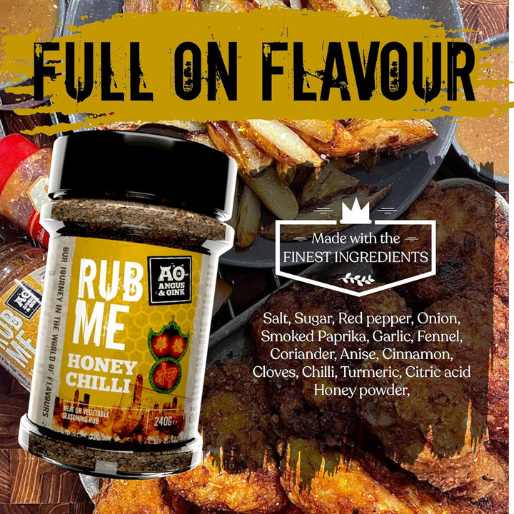 ANGUS & OINK | Honey Chilli Seasoning | Sweet & Spicy | Perfect for Chicken & Pork | Gluten-Free, Ve