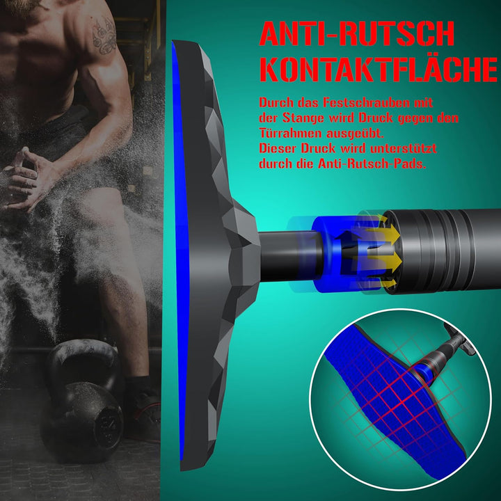 KESSER® Klimmzugstange Türrahmen verstellbar, Pull Up Bar Heimturnhalle, Reckstange ohne Schrauben/B