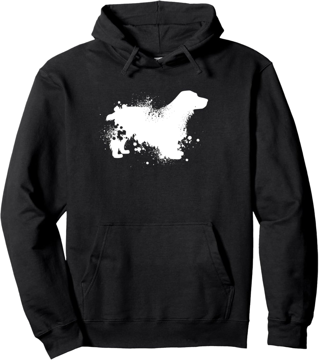 Englischer Cocker Spaniel | Hund Silhouette | Cocker Spaniel Pullover Hoodie