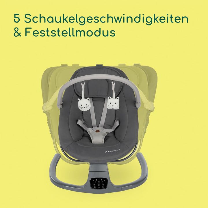 Bebeconfort Jolana, Babywippe elektrisch, 0–6 Mon (9 kg), automatische Bewegungserkennung, 12 beruhi