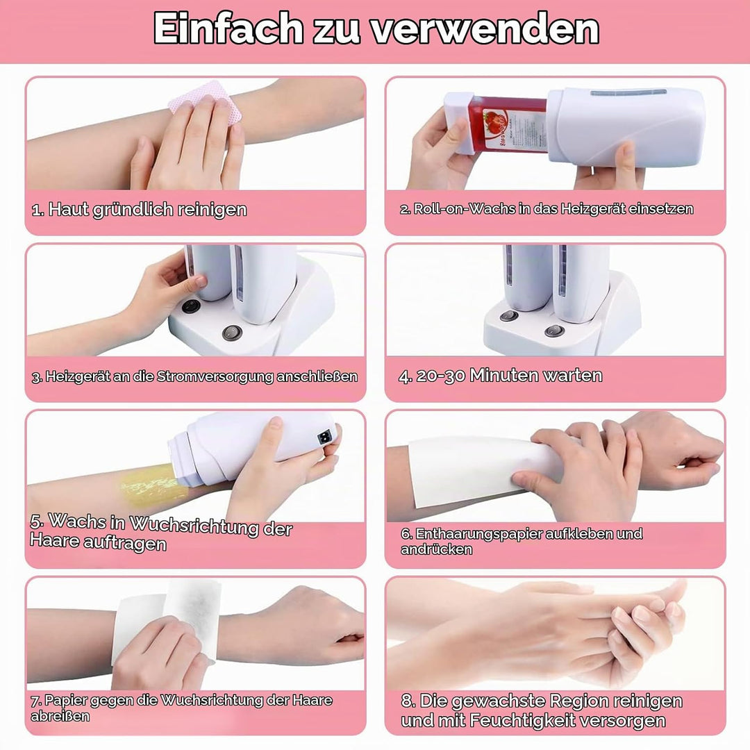 Roll on Wax Heater Waxing Körperhaarentfernungsmaschine für Hand, Fuss(3)