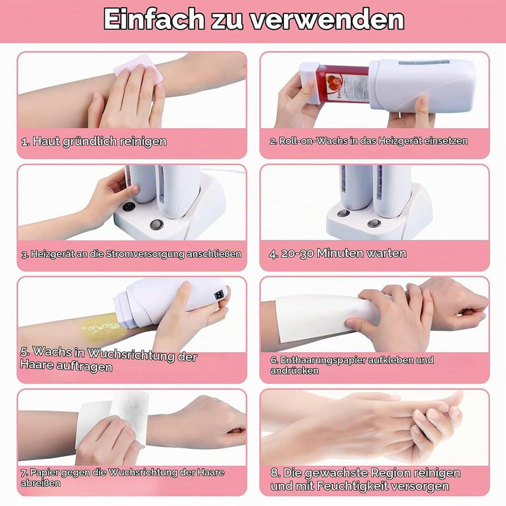 Roll on Wax Heater Waxing Körperhaarentfernungsmaschine für Hand, Fuss(3)