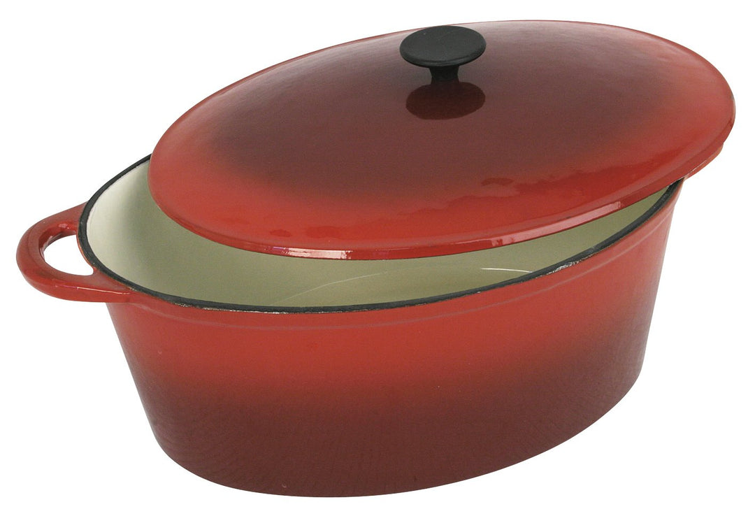Tradifonte 501750 Topf, oval, 9 l, Rot