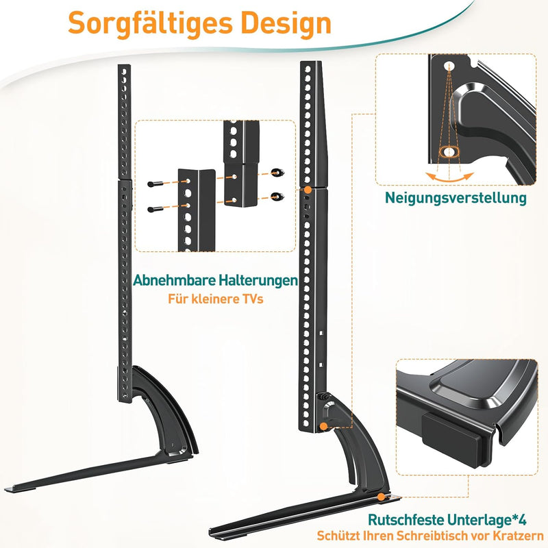 ELIVED Universal TV Standfüsse TV Ständer für die meisten 32-65 Zoll Flachbildschirm-Fernseher mit M