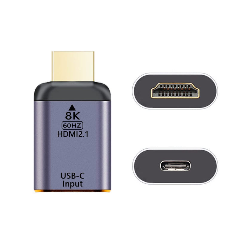 Cablecc USB-C Typ C Buchse auf HDMI Spüle HDTV Adapter 8K @ 60Hz 4K @ 120Hz für Tablet & Handy & Lap