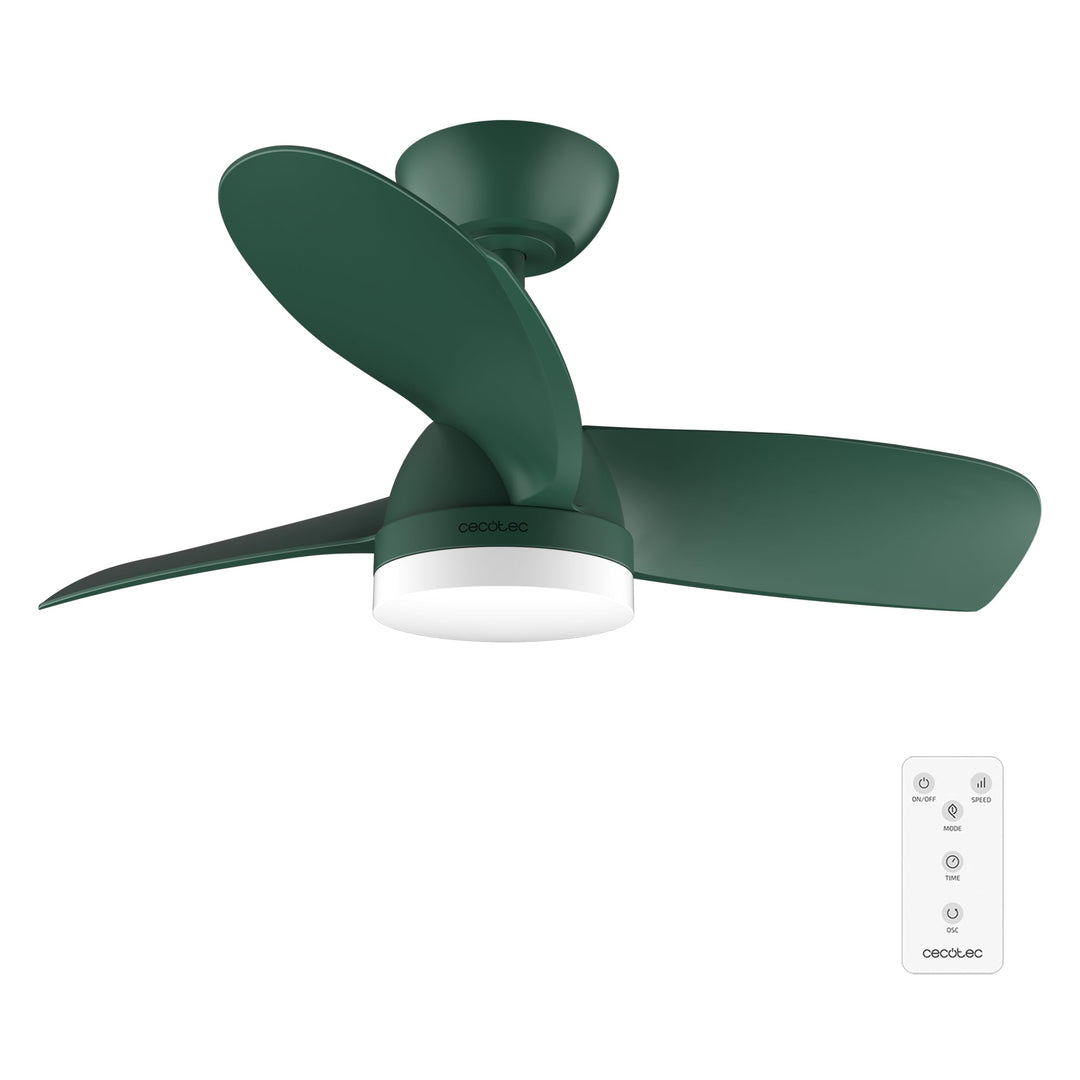 Cecotec Deckenventilator EnergySilence Aero 3050 Mint, 36 Zoll Spannweite | LED-Licht 22 W, 3 Lichtf